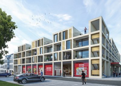 REWE-Markt mit Wohnungen, Leverkusen Studie